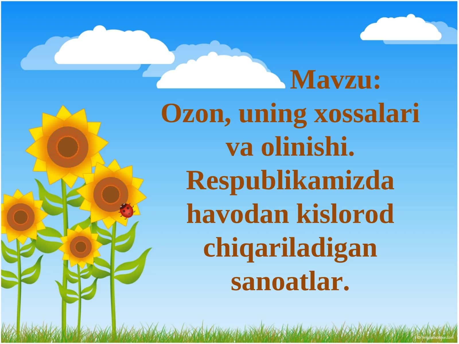 Ozon, uning xossalari va olinishi. Respublikamizda havodan kislorod chiqariladigan sanoatlar.