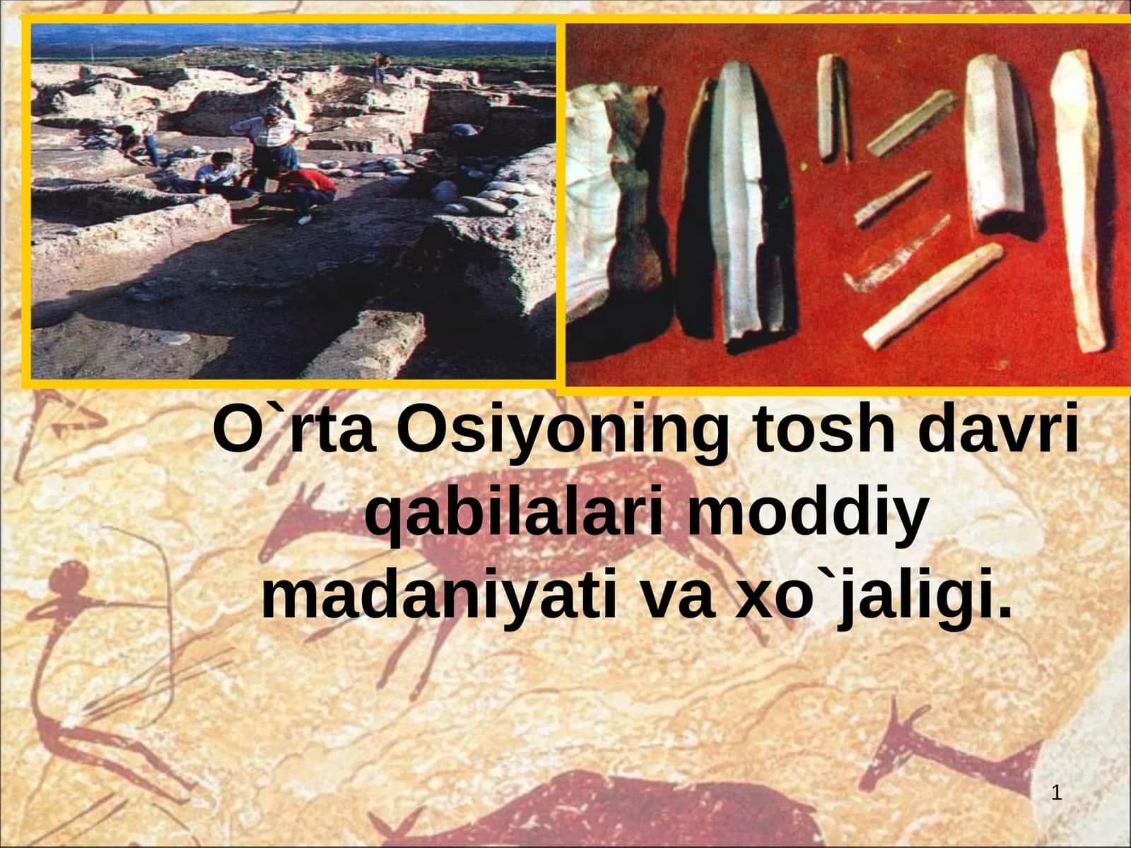 O`rta Osiyoning tosh davri qabilalari moddiy madaniyati va xo`jaligi