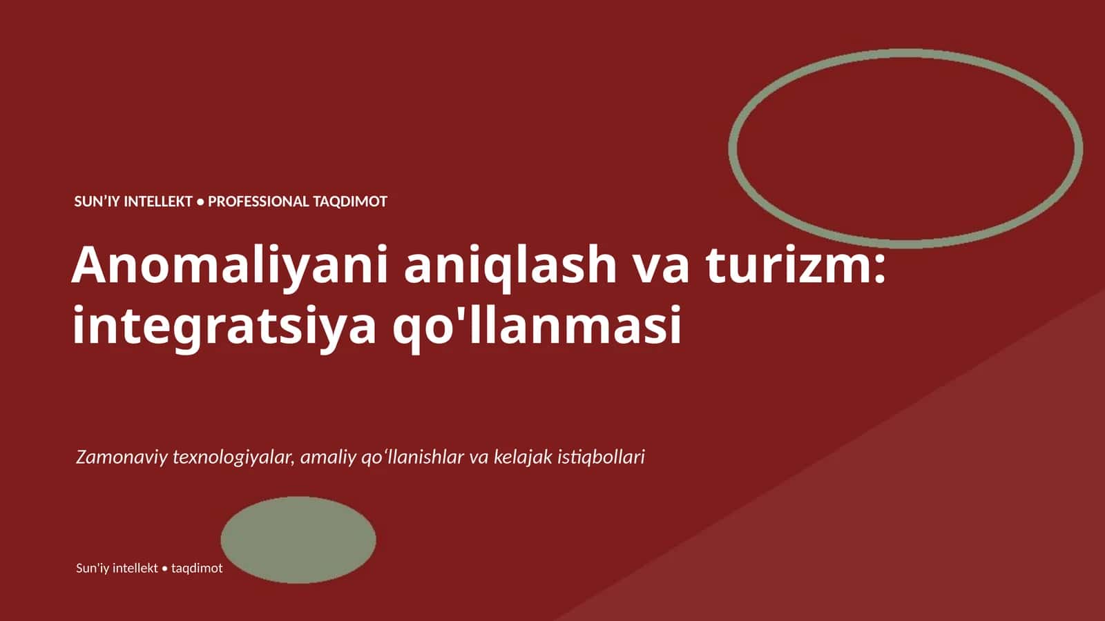 Anomaliyani aniqlash va turizm: integratsiya qo'llanmasi