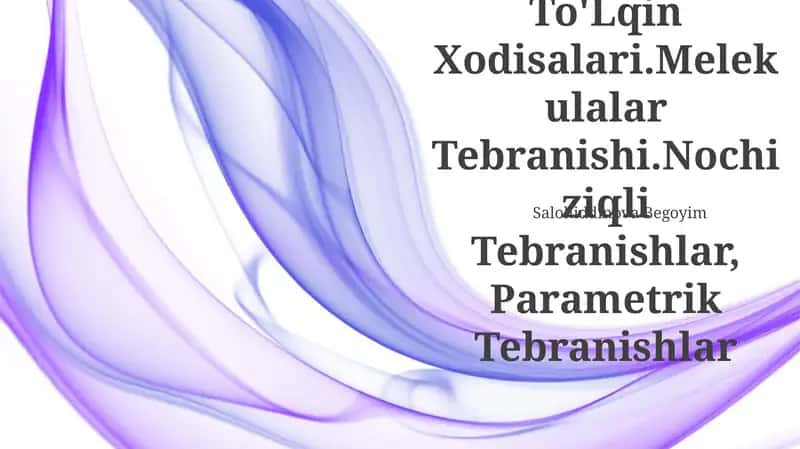 Tabiatdagi To'Lqin Xodisalari
