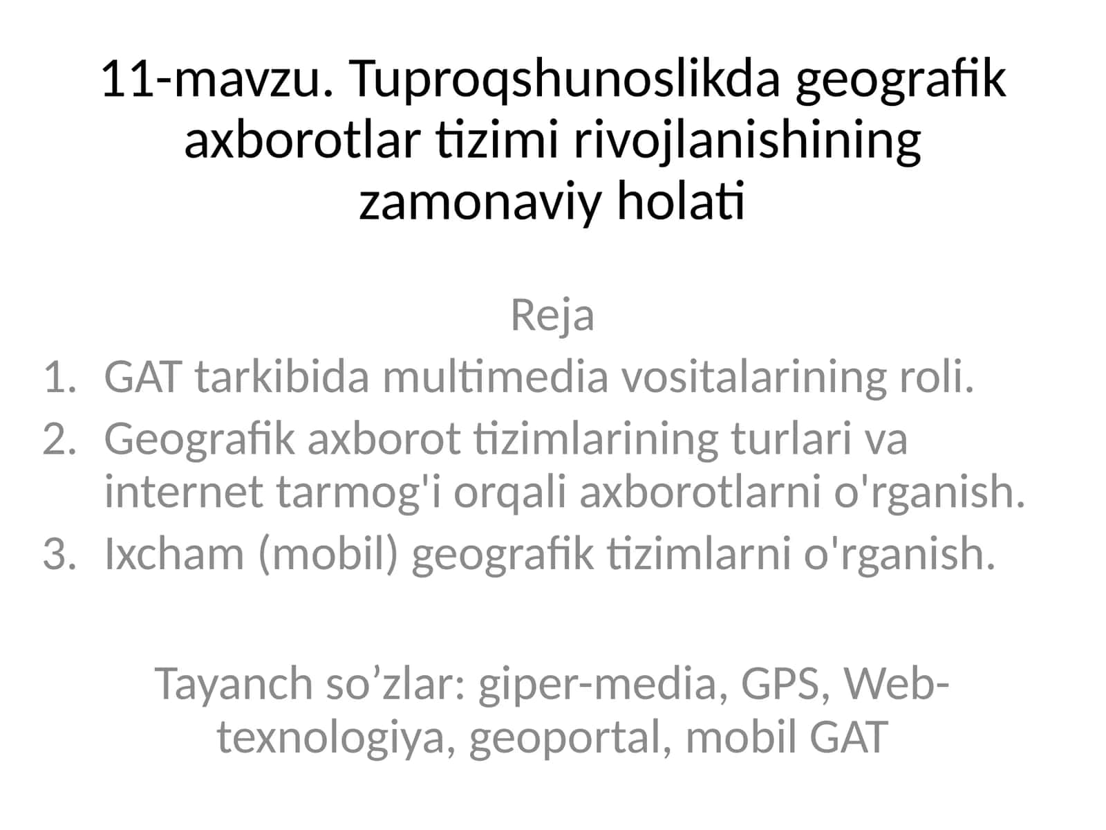 GAT tarkibida multimedia vositalarining roli