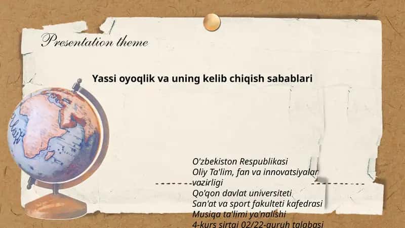 Yassi oyoqlik va uning kelib chiqish sabablari