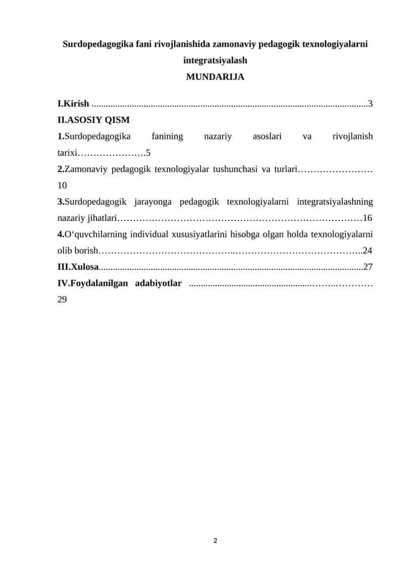 Surdopedagogika fani rivojlanishida zamonaviy pedagogik texnologiyalarni integratsiyalash