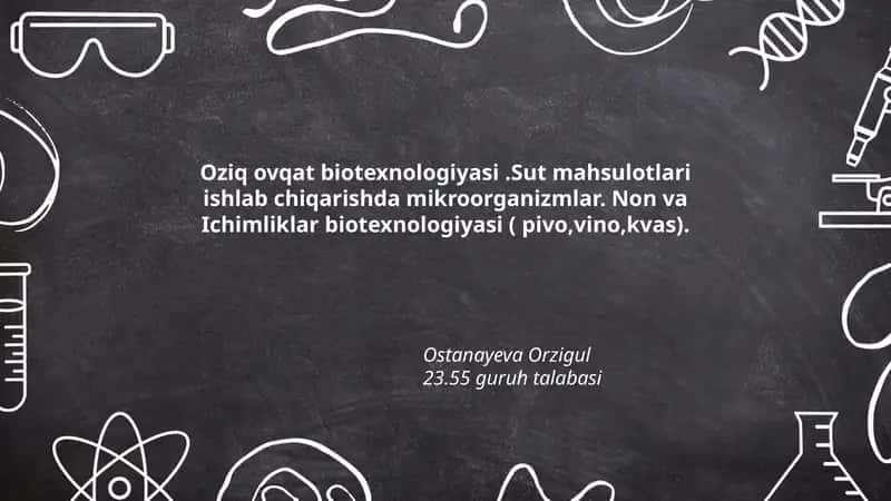 Oziq ovqat biotexnologiyasi