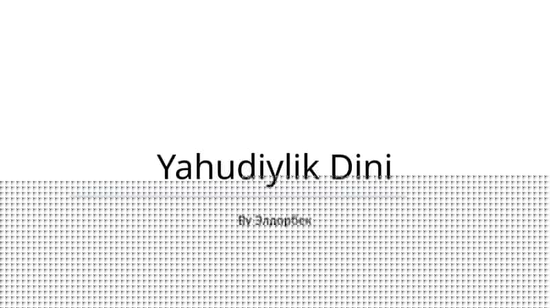 Yahudiylik Dini
