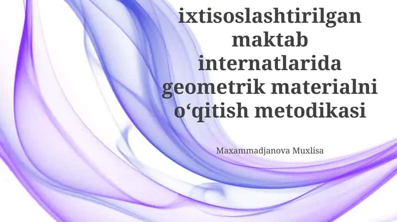 Geometrik materialni oʻqitish metodikasi