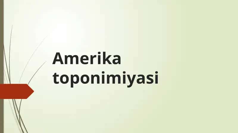 Amerikatoponimiyasi