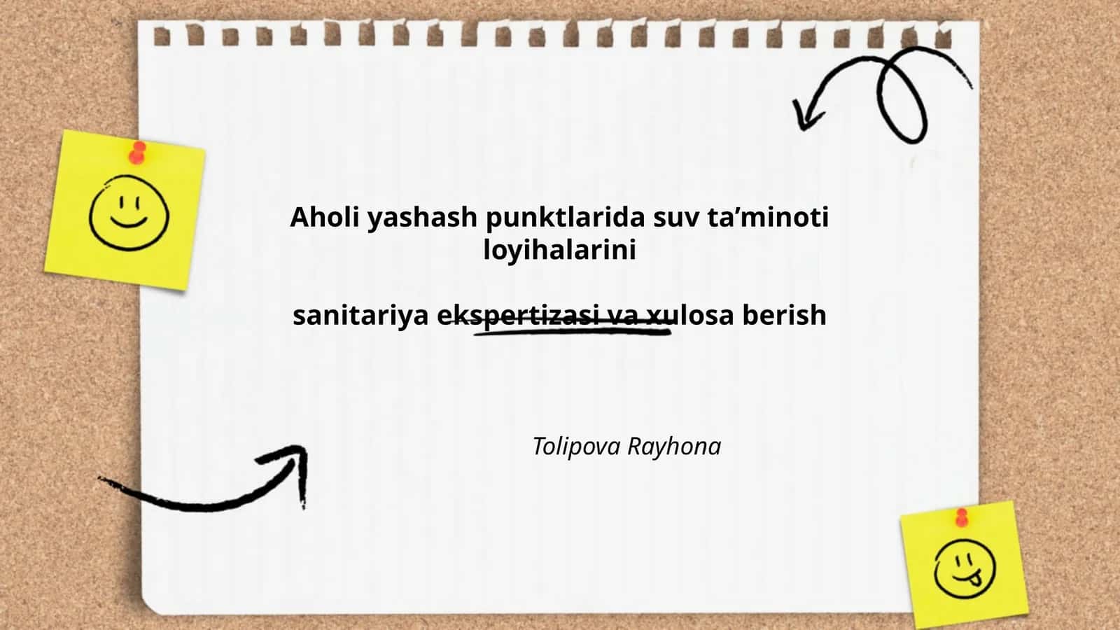 Ichimlik suvi sifati va sanitariyasi