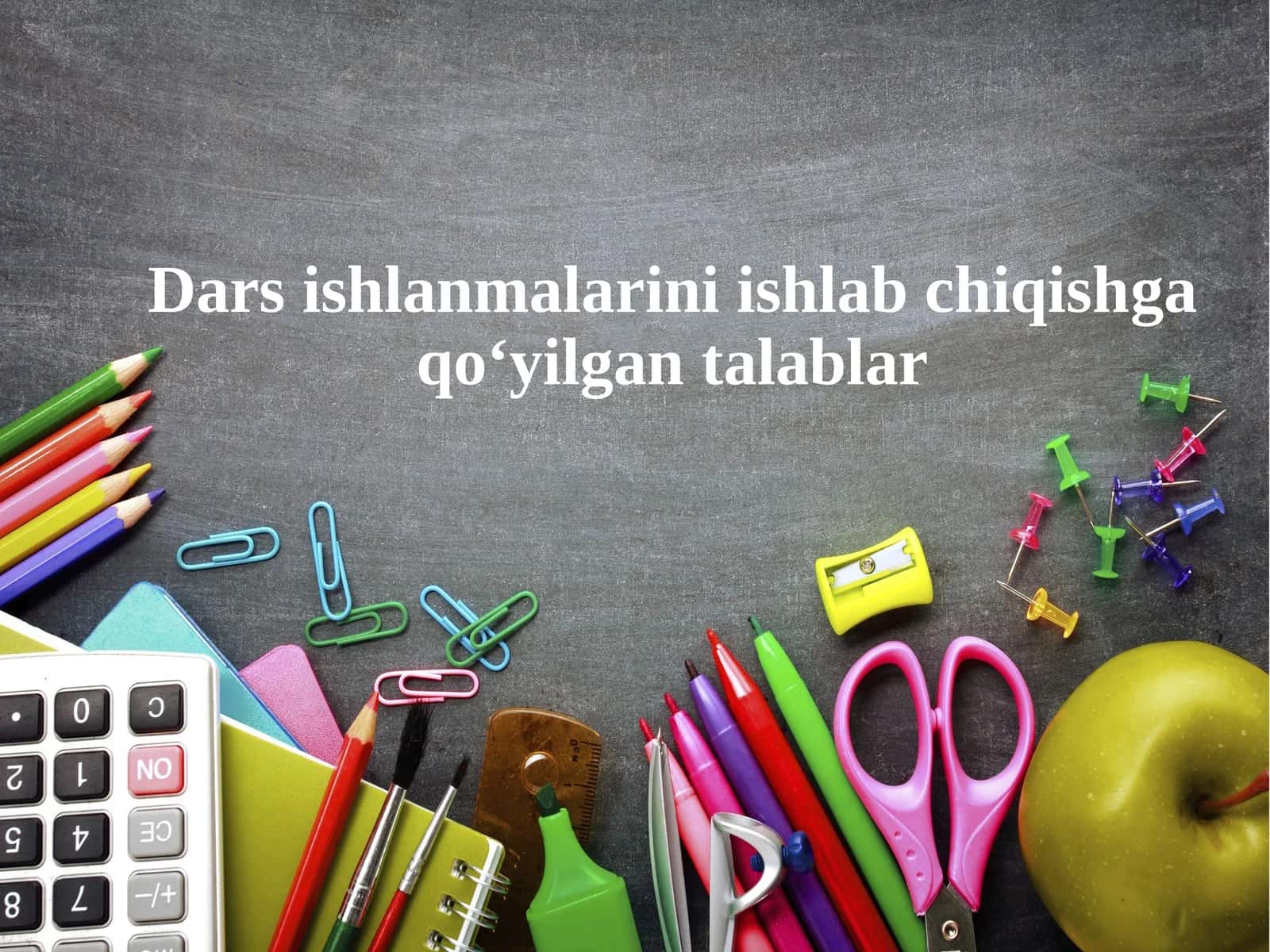 Darsishlanmalarini ishlab chiqish