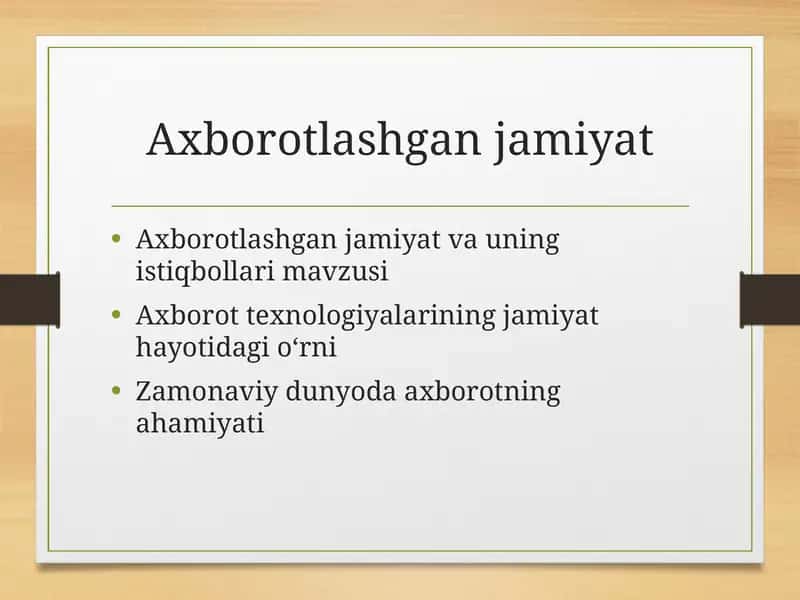Axborotlashgan jamiyat