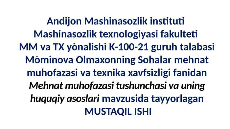 Mehnat Muhofazasi Kodexi