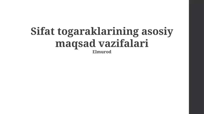 Shina doiralari: asosiy maqsad va vazifalar