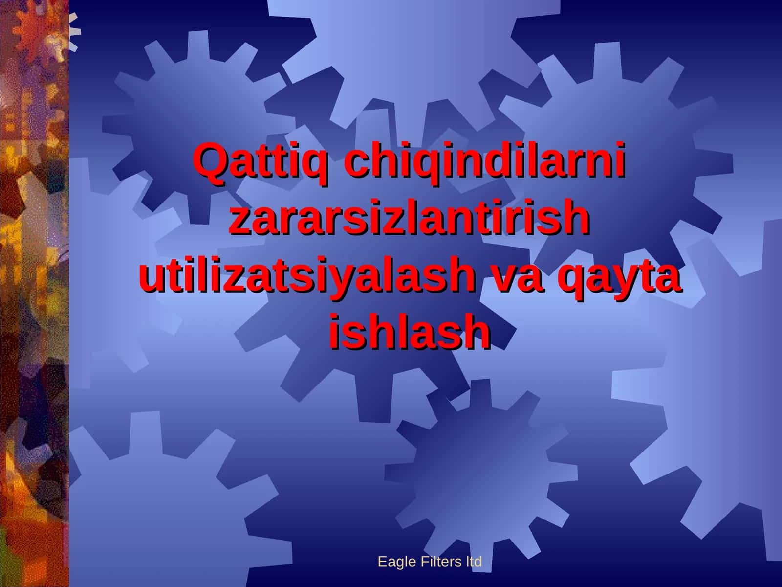 Qattiq chiqindilarni zararsizlantirish utilizatsiyalash va qayta ishlash