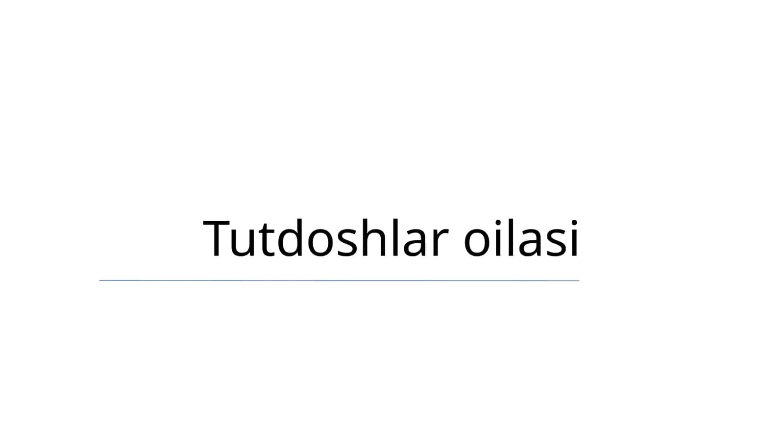 Tutdoshlar oilasi