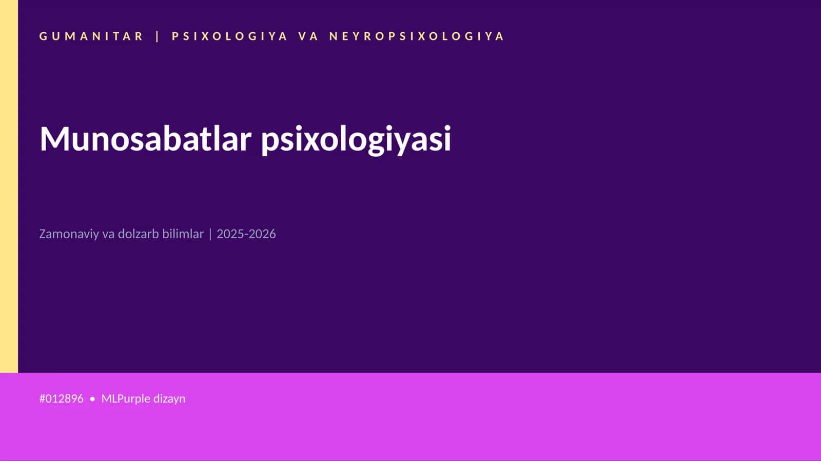 Munosabatlar psixologiyasi