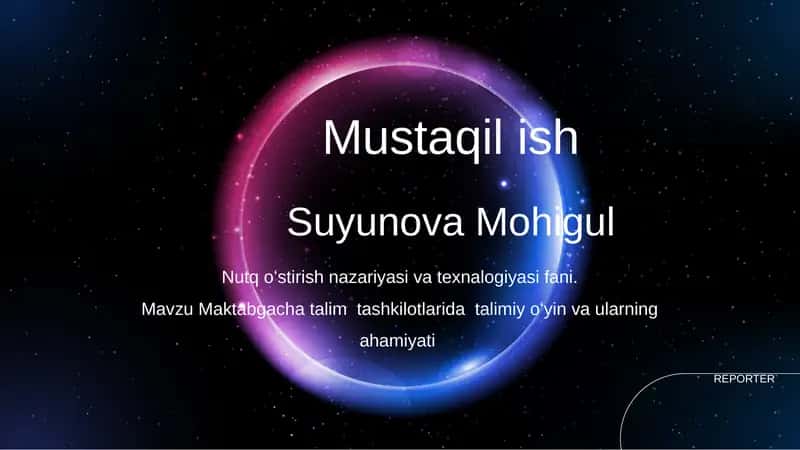 Maktabgacha ta’lim muassasalarida ta’limiy o‘yinlar va ularning ahamiyati