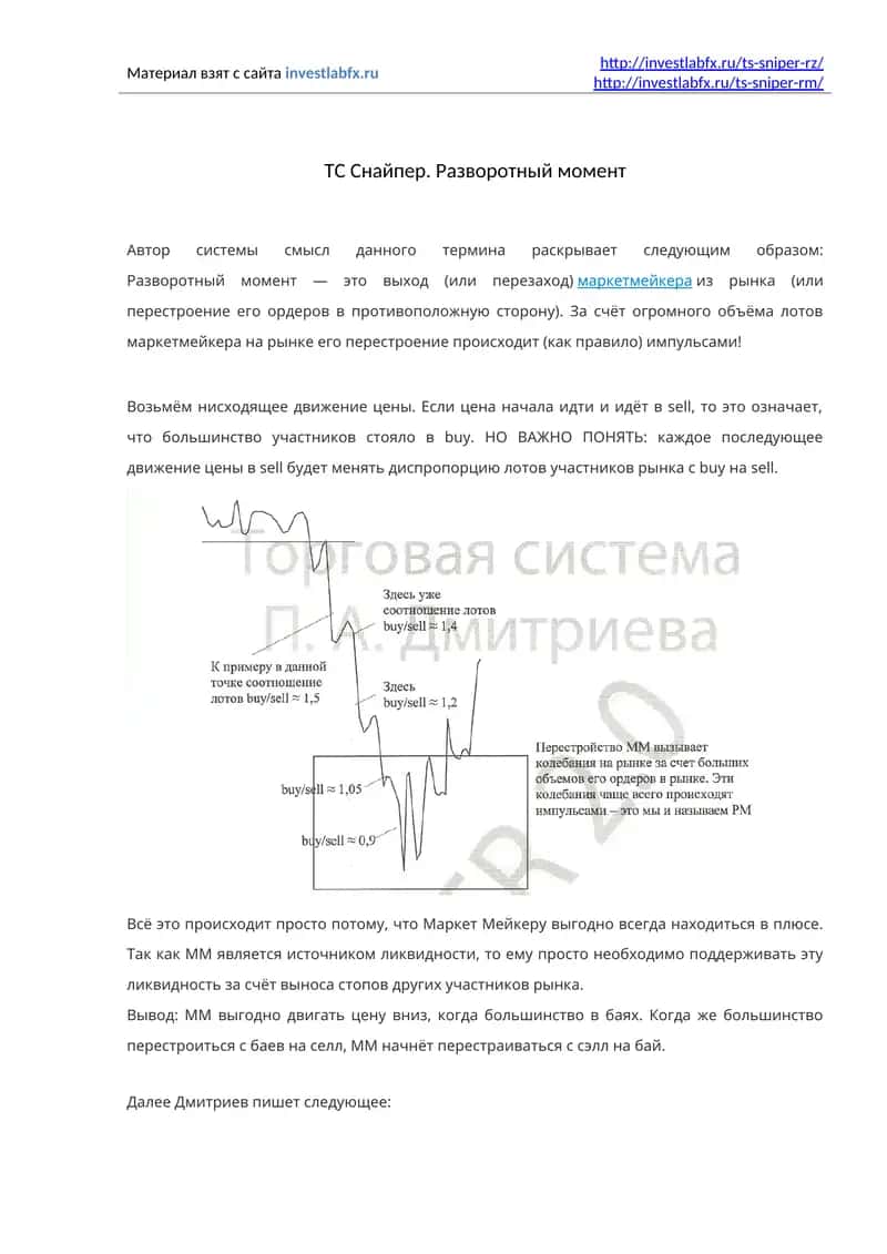 ТС Снайпер. Разворотный момент