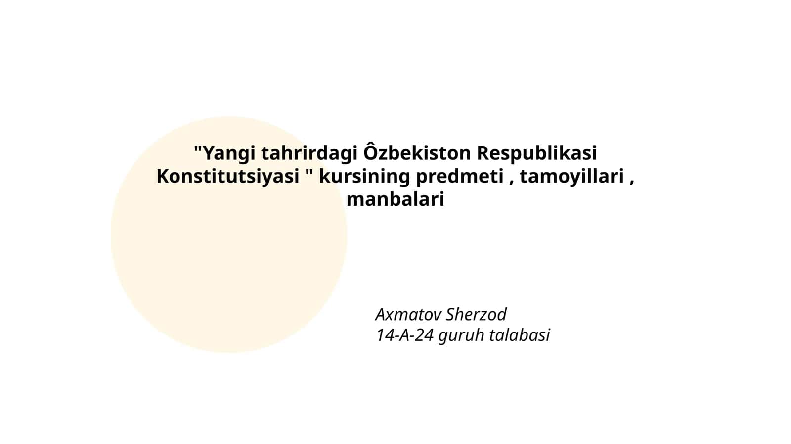 Yangi tahrirdagi Ôzbekiston Respublikasi Konstitutsiyasi