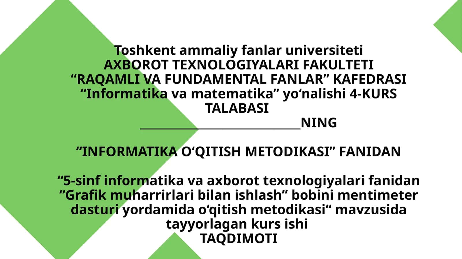 Grafik muharrirlari bilan ishlash