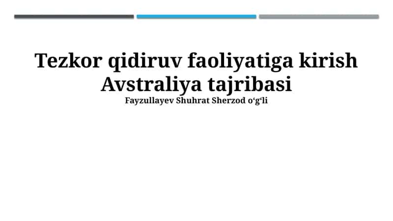 Avstraliya Tajribasi