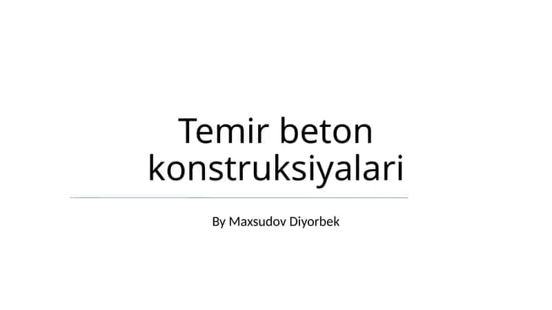 Temir beton konstruksiyalari