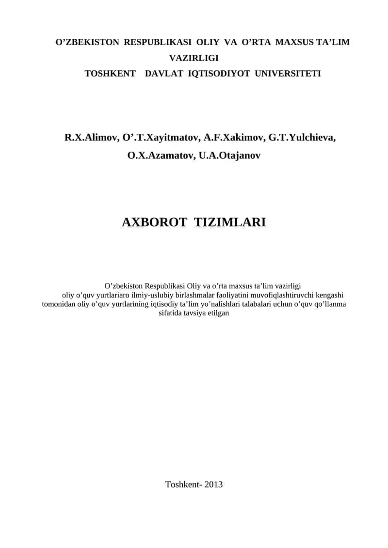Axborot tizimlari
