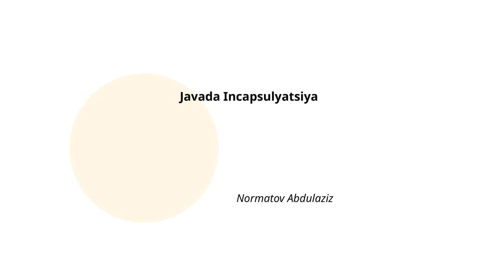 Javada Incapsulyatsiya
