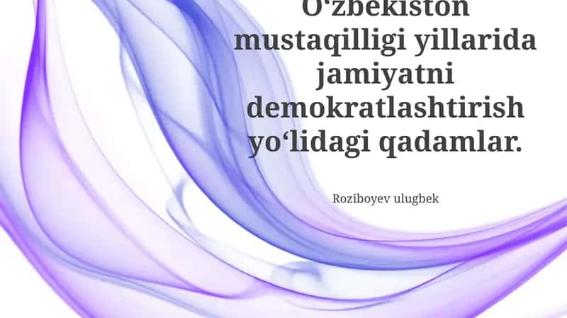 Mustaqillikdan keyingi siyosiy islohotlar