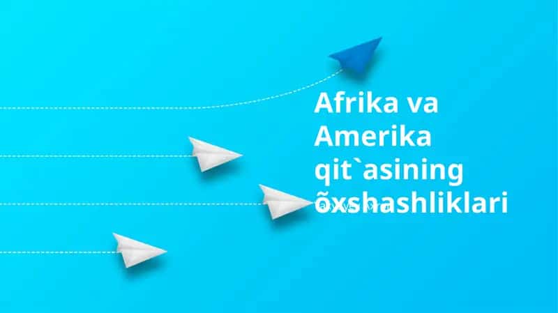 Afrika va Amerika qit`asining õxshashliklari