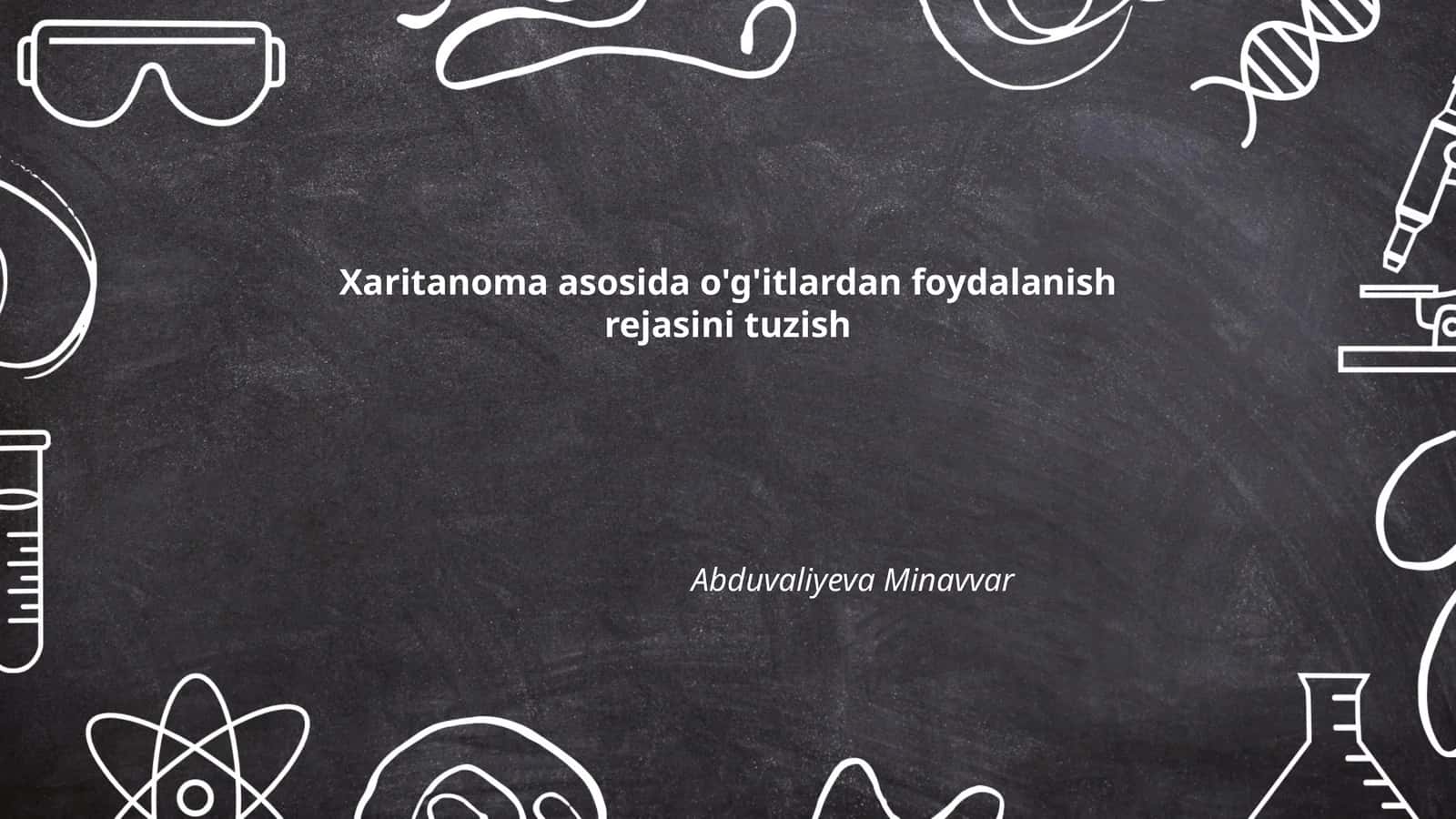 Xaritanoma asosida o'g'itlardan foydalanish rejasini tuzish