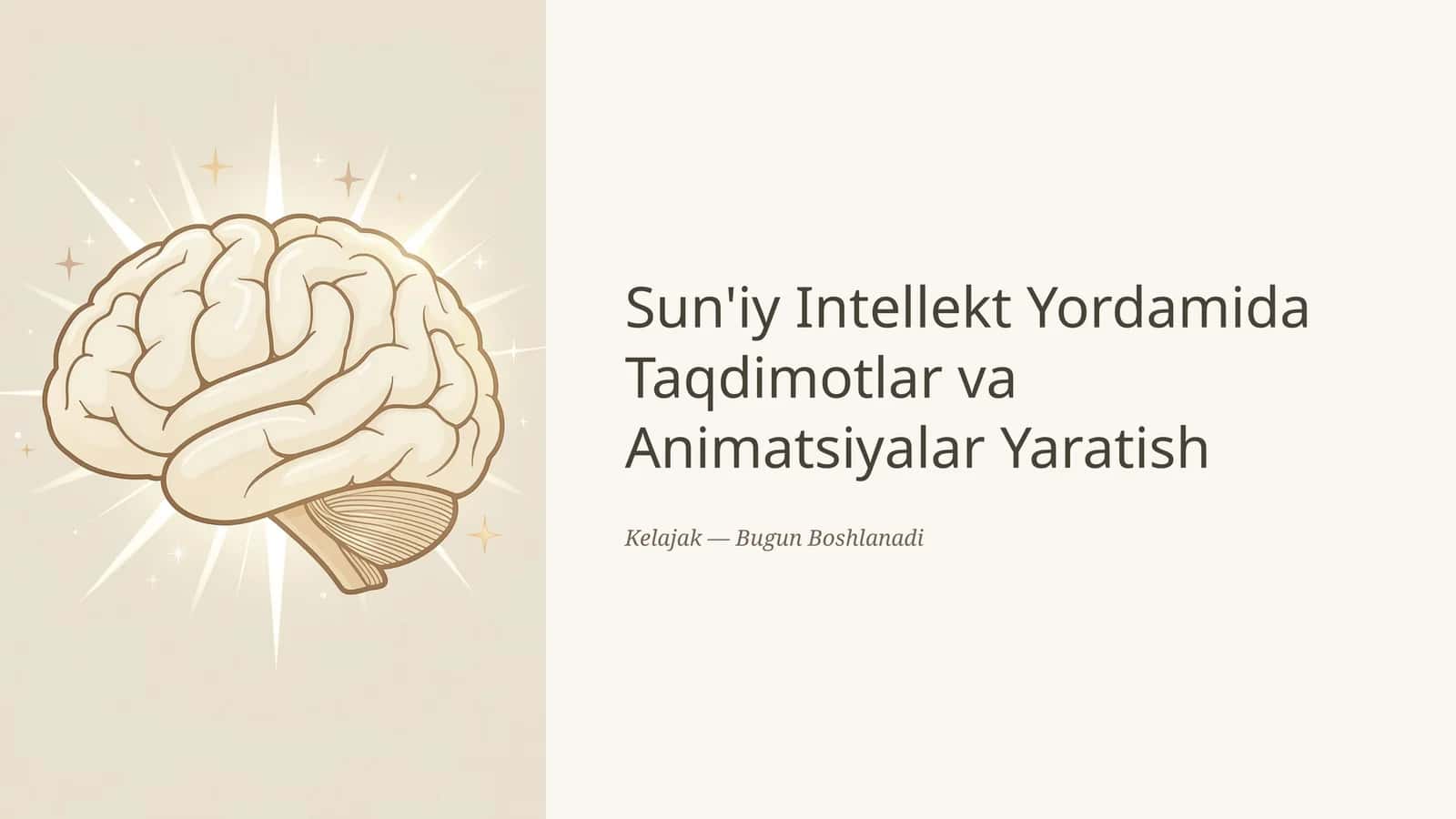 Sun'iy Intellekt Yordamida Taqdimotlar va Animatsiyalar Yaratish