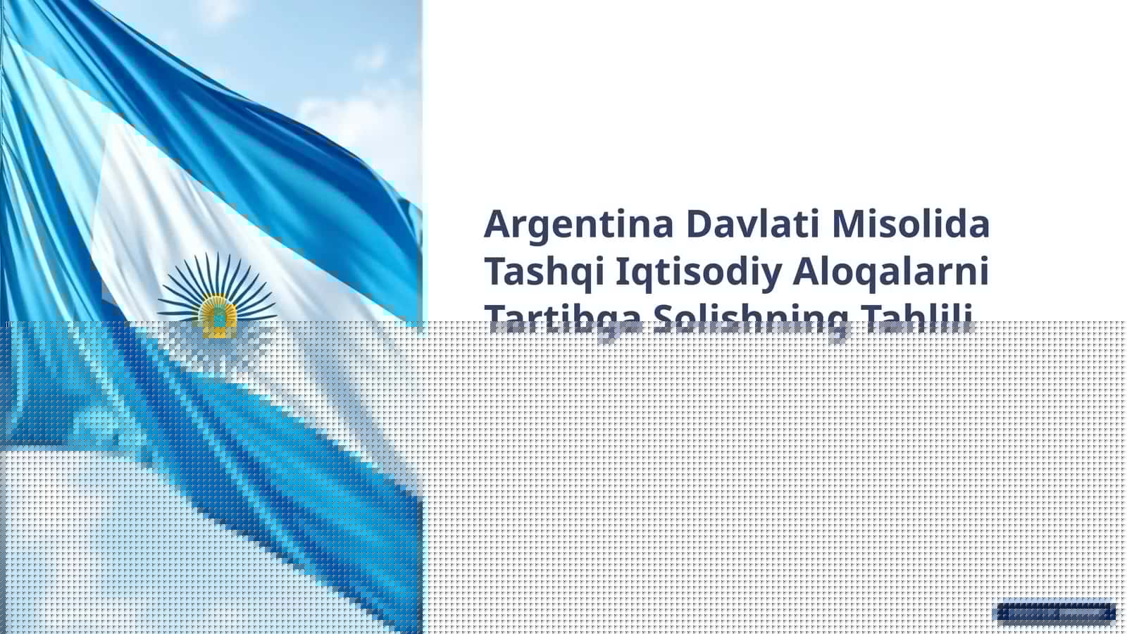 Argentina Davlati Misolida Tashqi Iqtisodiy Aloqalarni Tartibga Solishning Tahlili