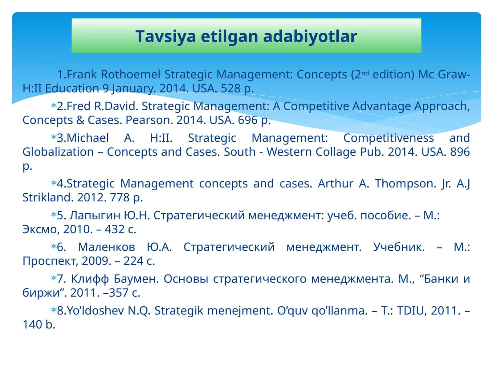 Strategic Management: Concepts (2nd edition)