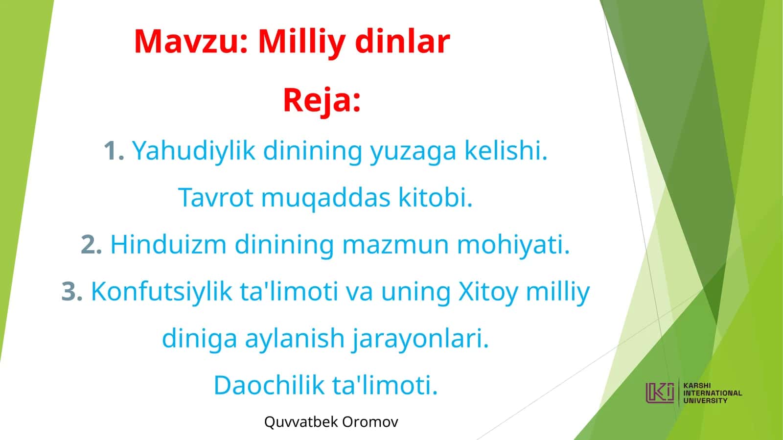 Milliy dinlar