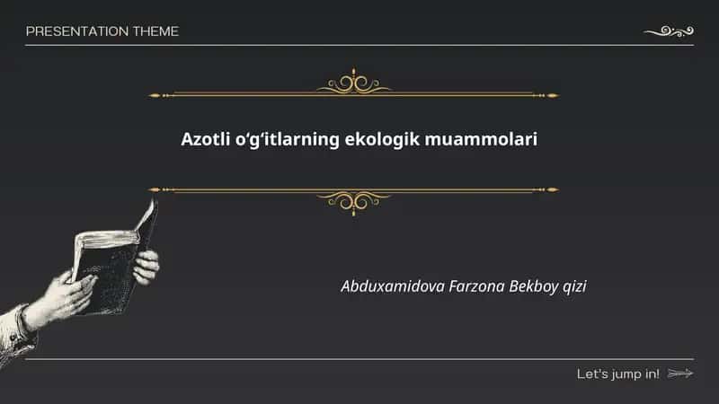 Azotli o‘g‘itlarning ekologik muammolari