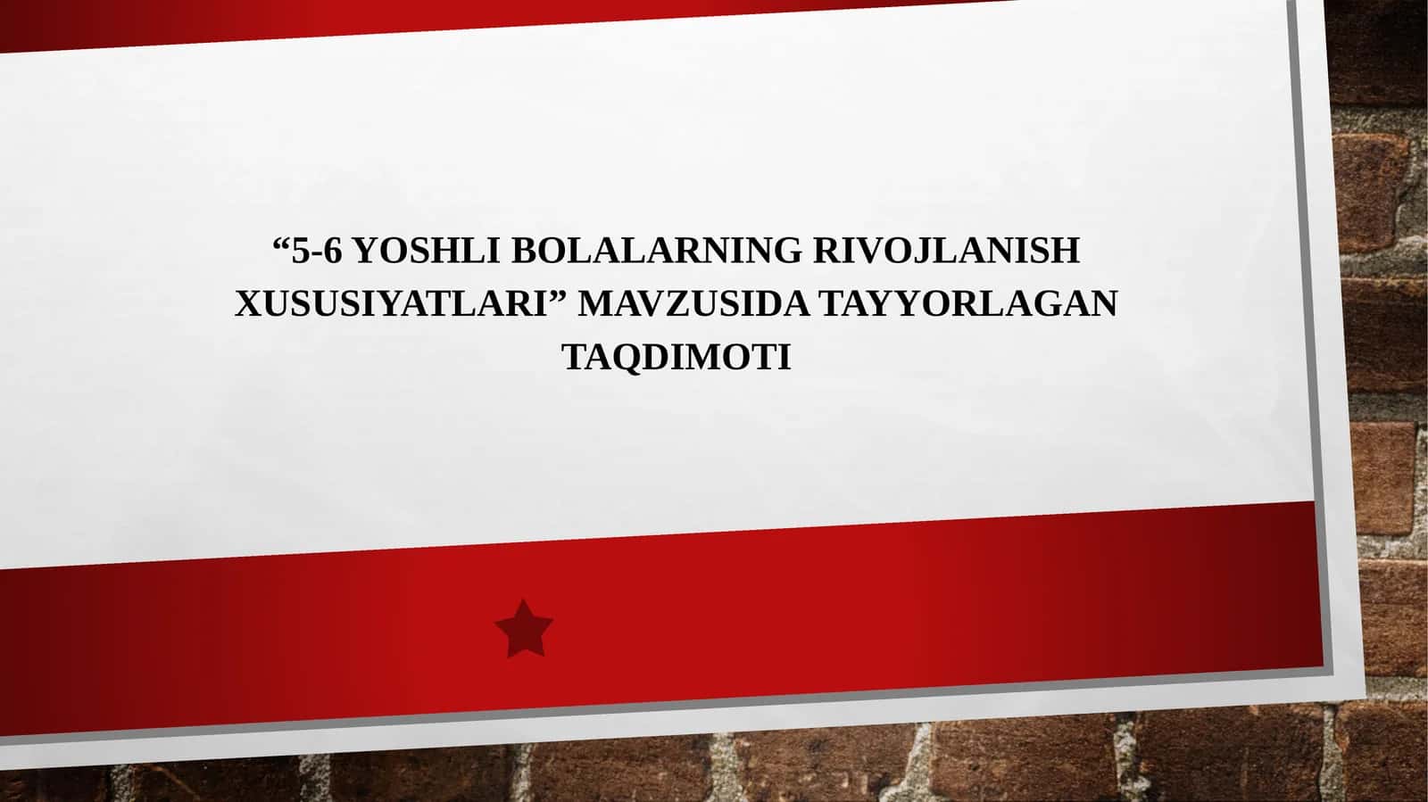 5-6 yoshli bolalarning rivojlanish xususiyatlari