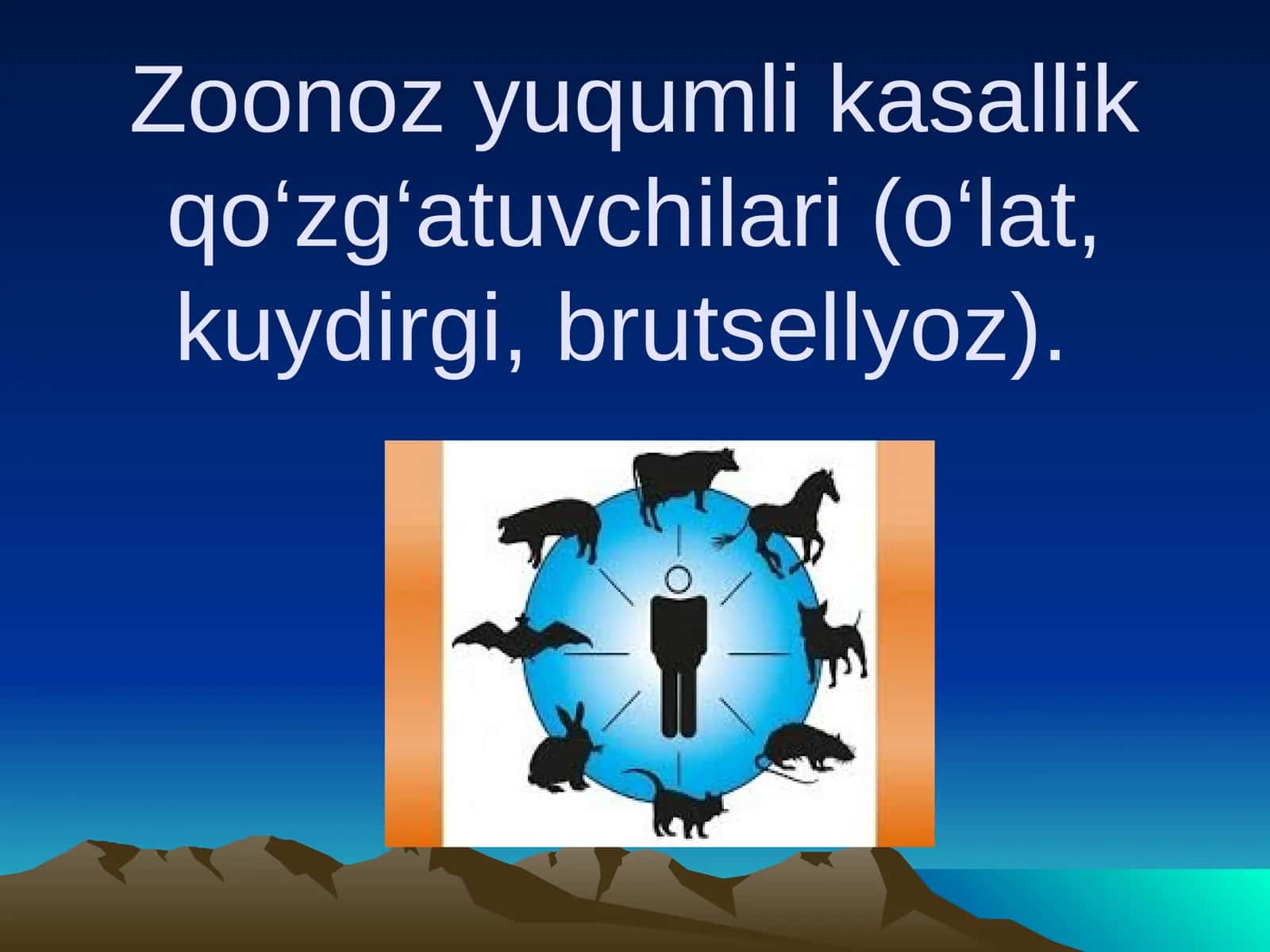 Zoonoz yuqumli kasallik qo‘zg‘atuvchilari (o‘lat, kuydirgi,brutsellyoz)