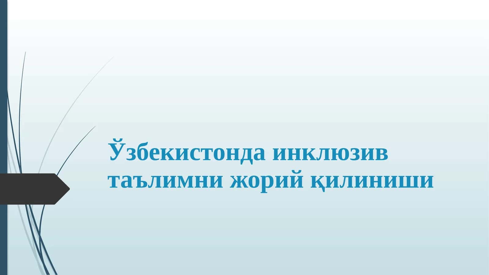 Инклюзив таълимни жорий қилиниши