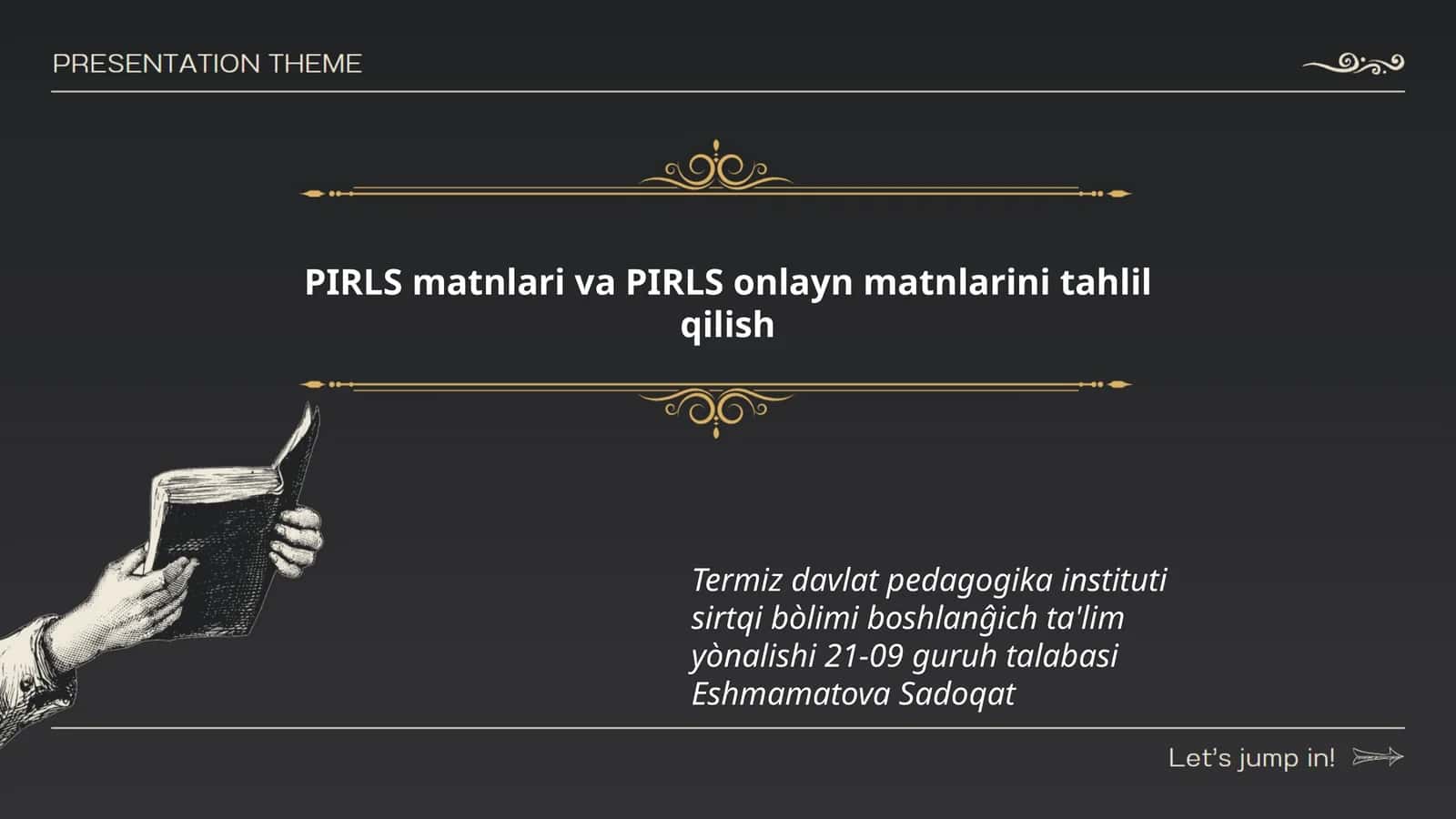 PIRLS matnlari va PIRLS onlayn matnlarini tahlil qilish