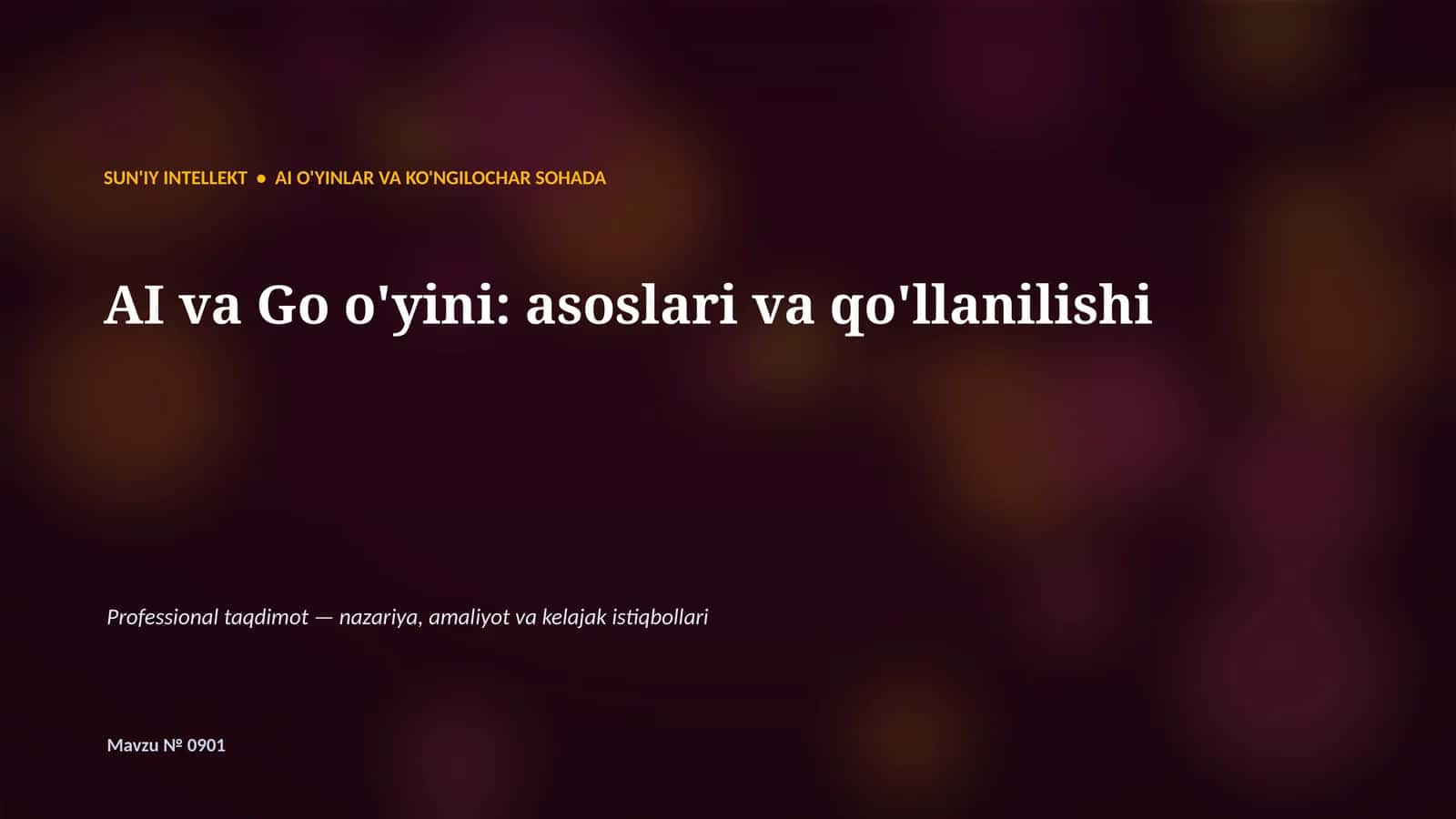 AI va Go o'yini: Asoslari va qo'llanilishi