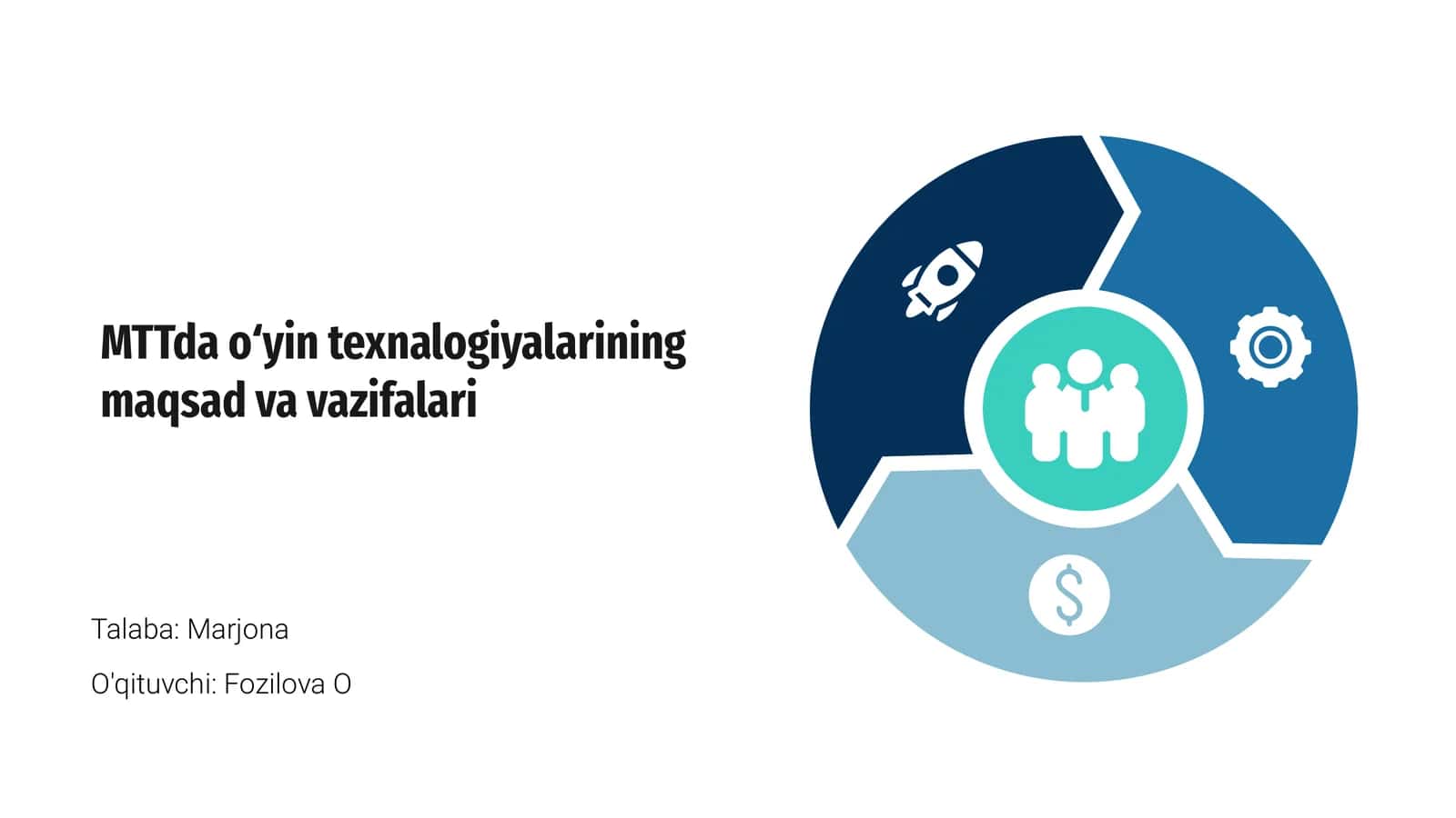 MTTda oʻyin texnalogiyalarining maqsad va vazifalari