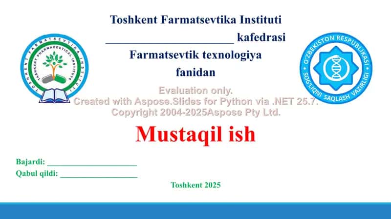 Kuchli  asos va kuchsiz kislota, kuchli kislota va kuchsiz  asosdan  tashkil topgan tuzlardan inyeksion  eritmalar  tayyorlash. Taqdimot 23 bet.
