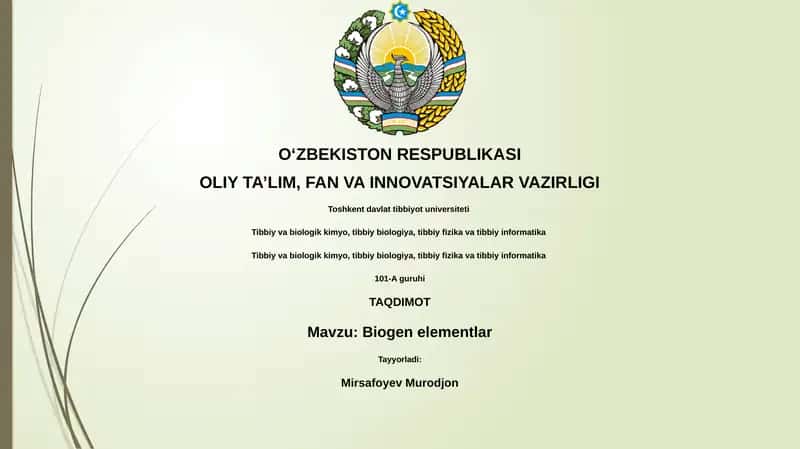 Biogen elementlar