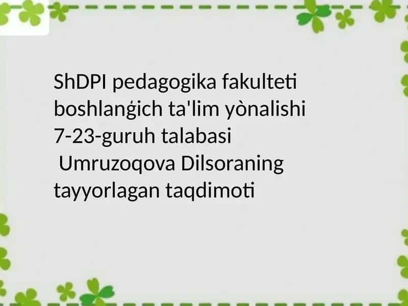 Inklyuziv ta'lim metodi va usullari