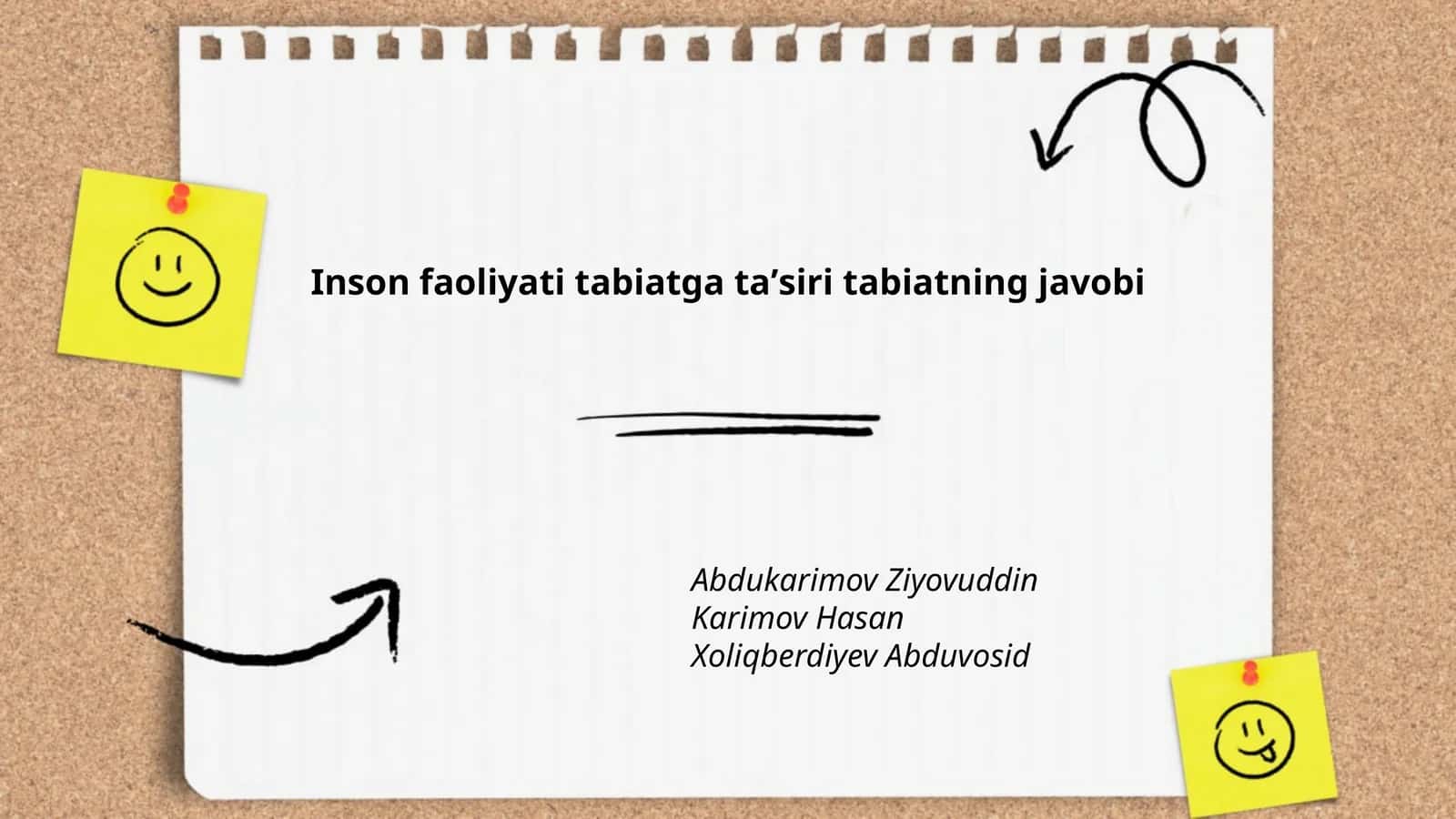 Inson faoliyati tabiatga taʼsiri tabiatning javobi
