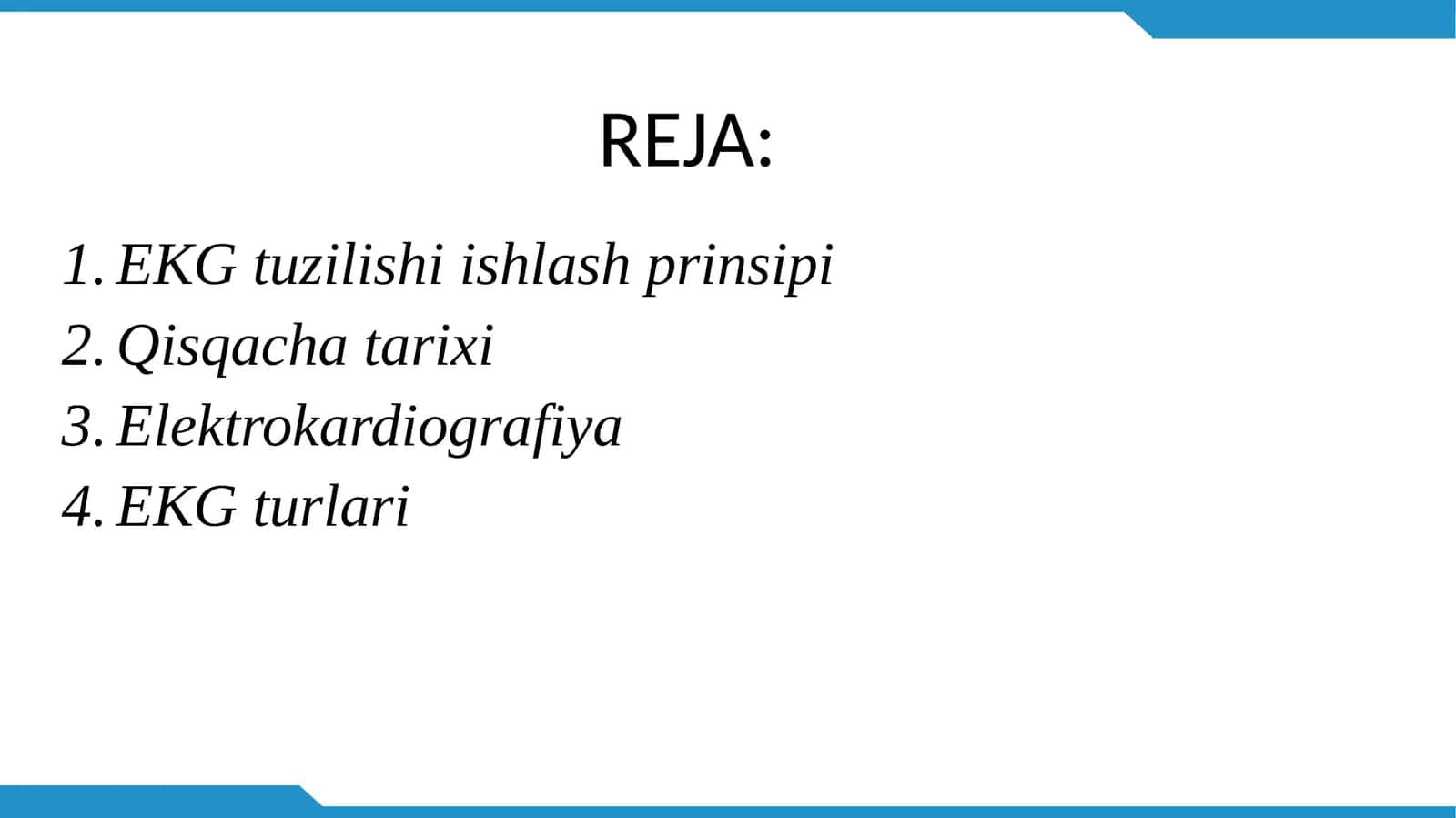 EKG tuzilishi ishlash prinsipi