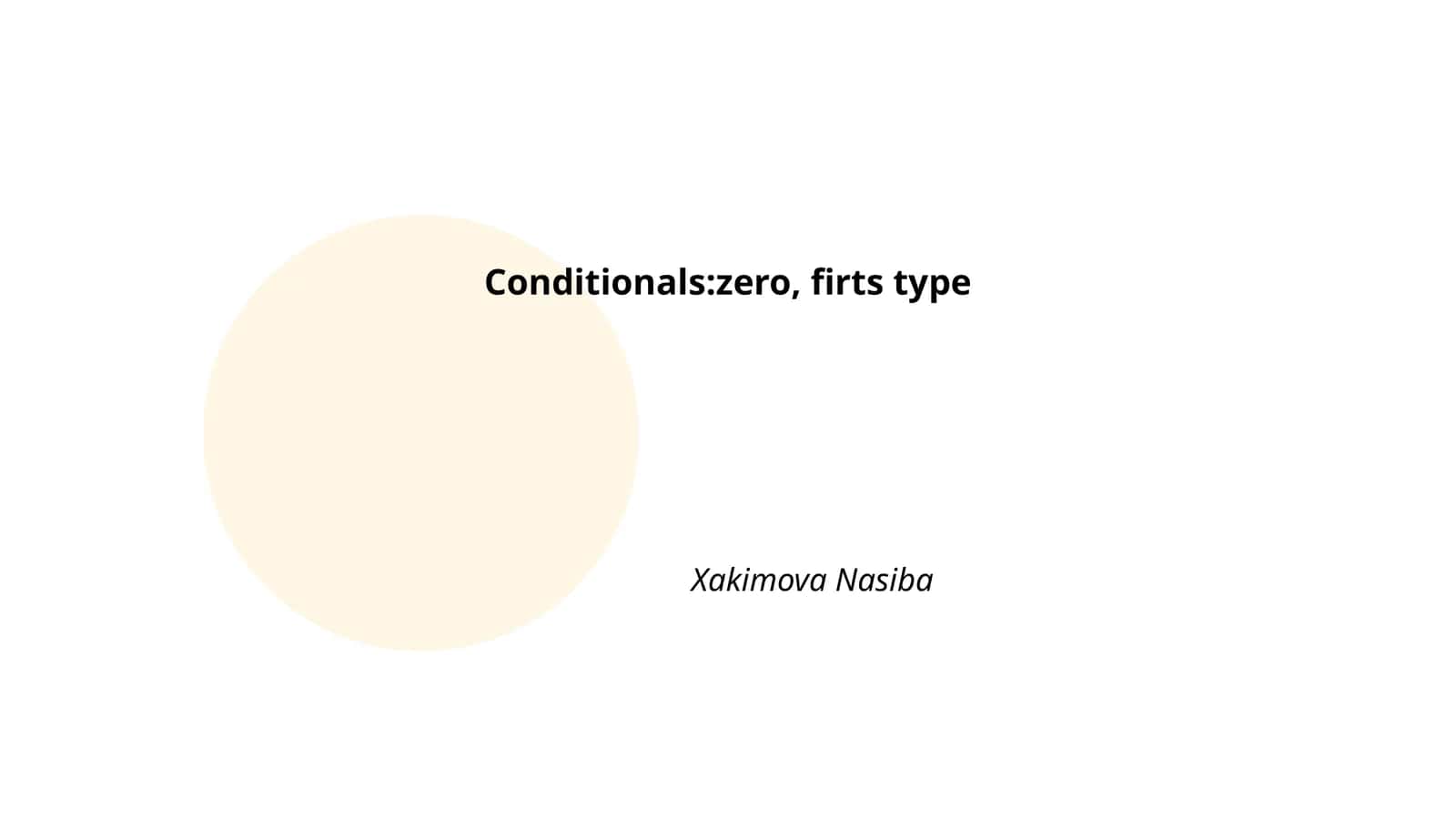 Zero Conditionals