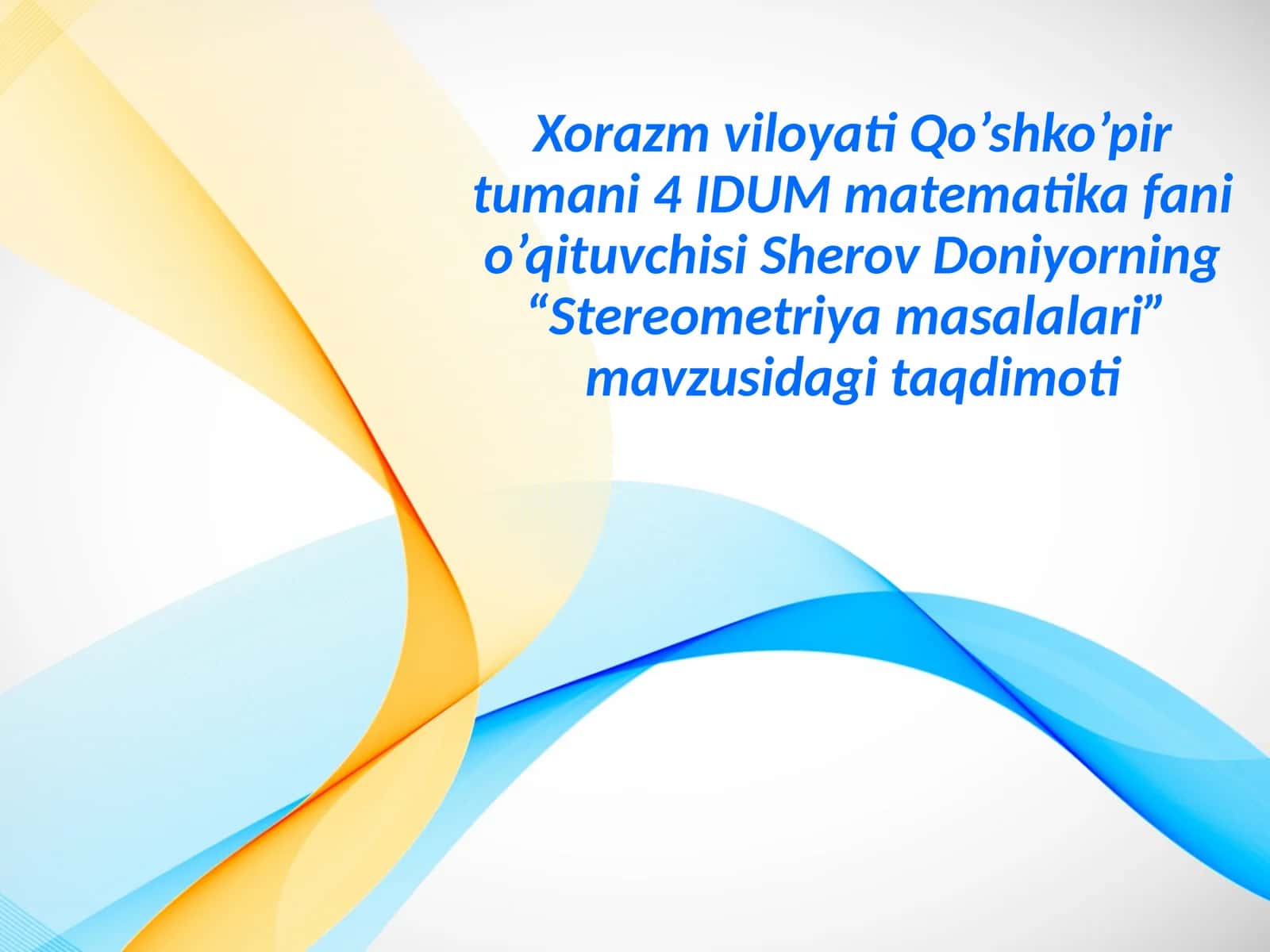 Stereometriya masalalari