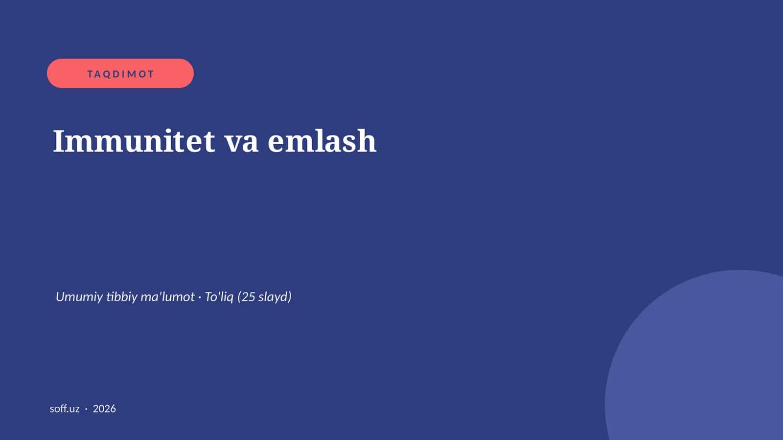 Immunitet va emlash