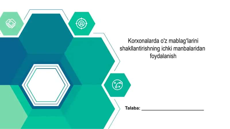 Korxonalarda o'z mablagʻlarini shakllantirishning ichki manbalaridan foydalanish